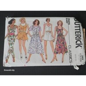 Vtg Butterick Pattern #3904 Pattern Size  Fast and Easy Classic Un Cut 8-10-12